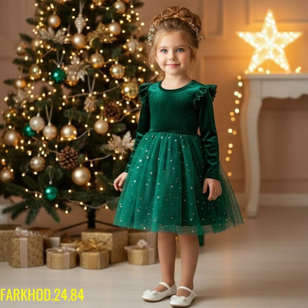 изумрудное платье для девочки,платье новогоднее,платье для девочки,платье зеленое для девочки,новогоднее платье для девочки