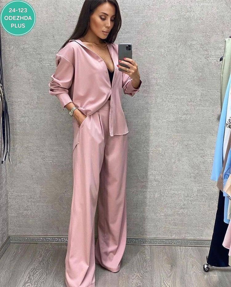 брючный костюм,брючный костюм женский 2026,свободный брючный костюм из креп костюмки,женский костюм с брюками,брючный костюм женский