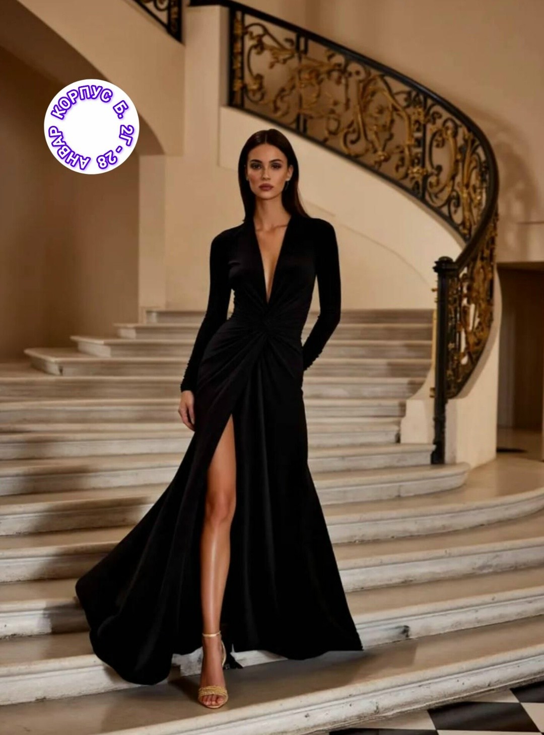 черное вечернее платье fanbety,черное вечернее платье с разрезом,чёрное вечернее платье длинное,длинное вечернее платье,вечернее платье с разрезом