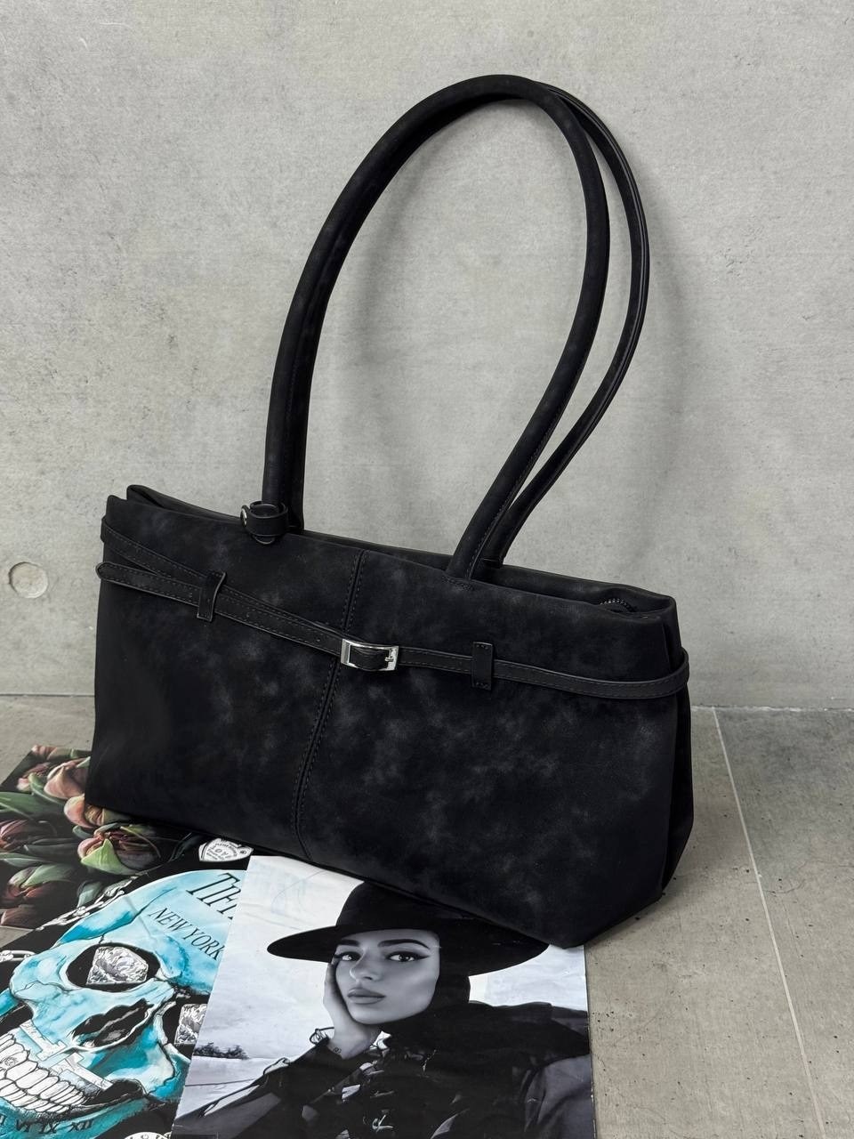 большая сумка шоппер из натуральной замши черный,сумка тоут женская замшевая polina & eiterou черная,замшевые сумки,женская замшевая черная сумка - шоппер kisi,женская сумка