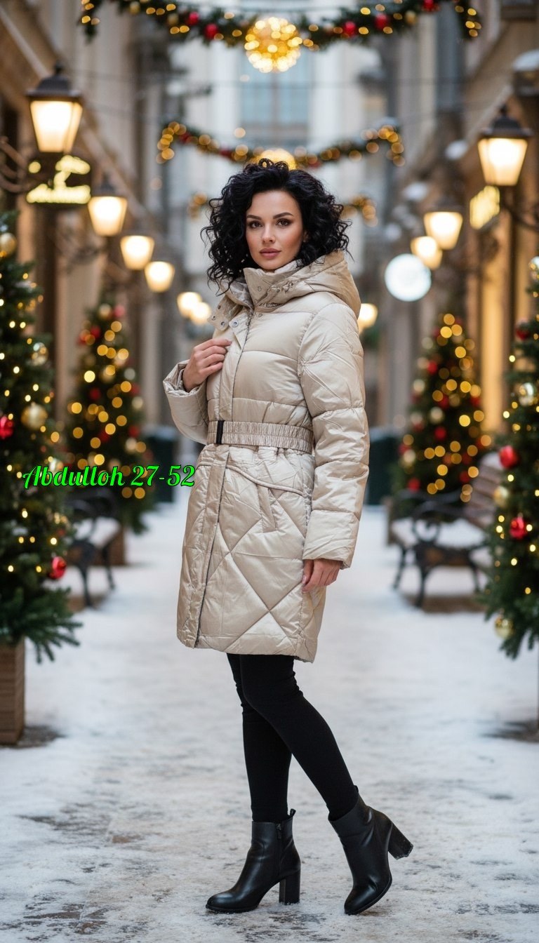 пуховик женский,пальто зимнее стеганое с капюшоном fadjo,зимние куртки,пуховик,пальто пуховик