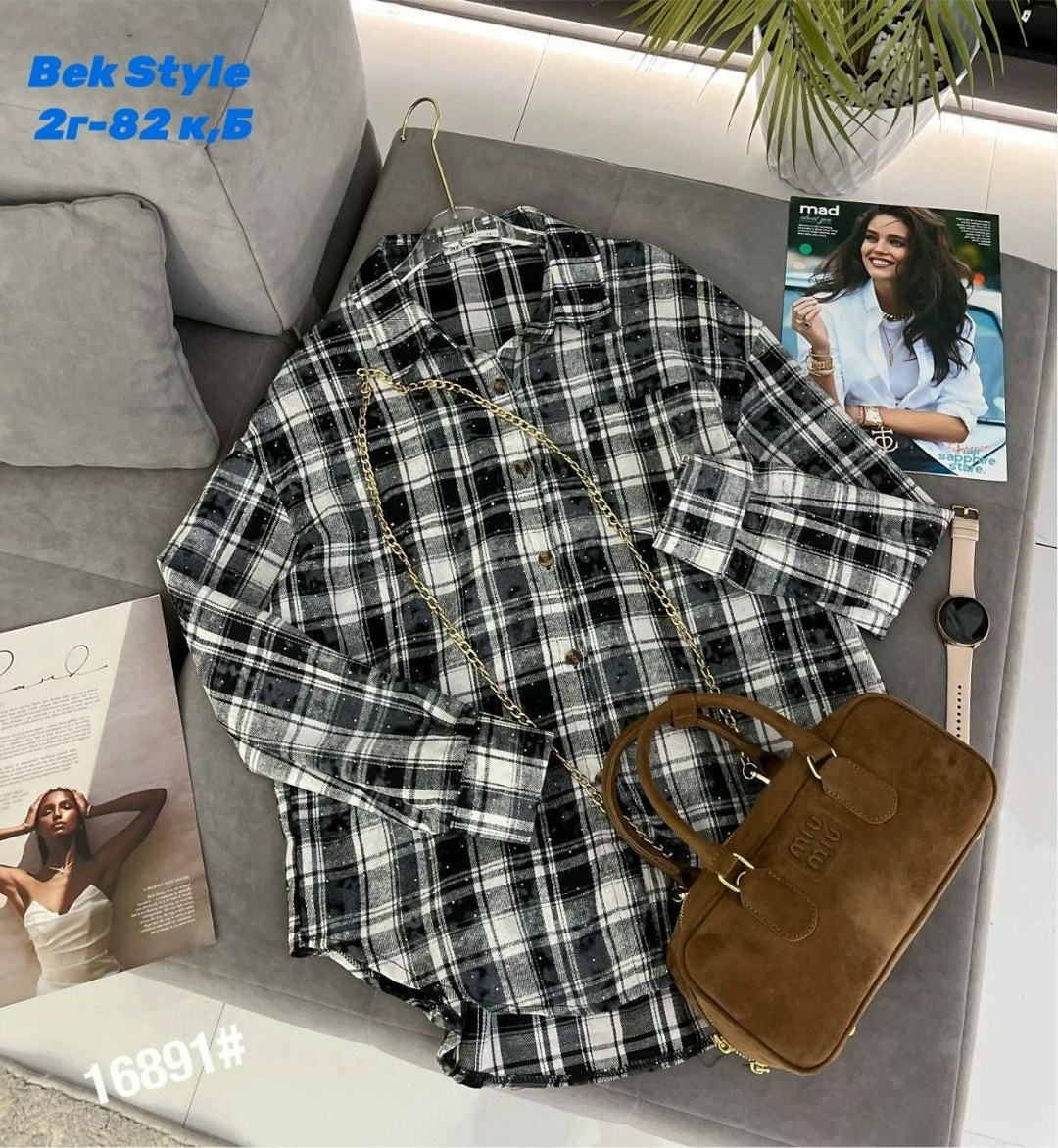 женская рубашка,рубашка женская 7007 "клетка № 4",рубашка теплая оверсайз в клетку betrendy wear,рубашка оверсайз в клетку thirteen brand,рубашка женская 7007 клетка