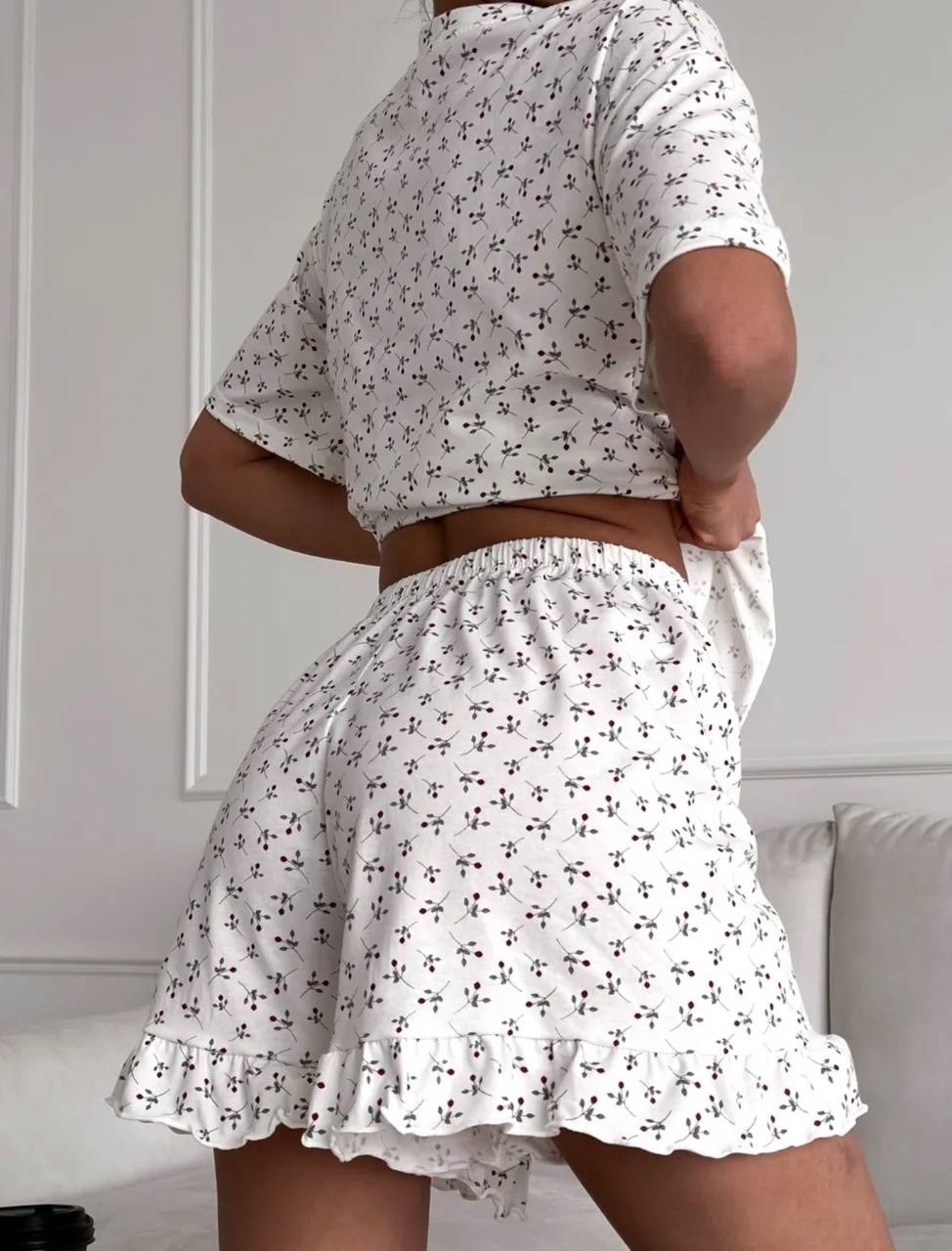 пижама с шортами хлопок roko 452859222,пижама с шортами и футболкой хлопок pizhamnovo 363509538,пижама с шортами и футболкой цветочки beamuuur,пижама с шортами женская,пижама с шортами