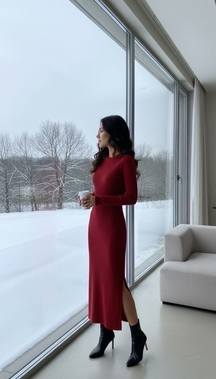 трикотажное платье,платье бордовое,трикотажное платье макси,вязаное платье,длинное платье