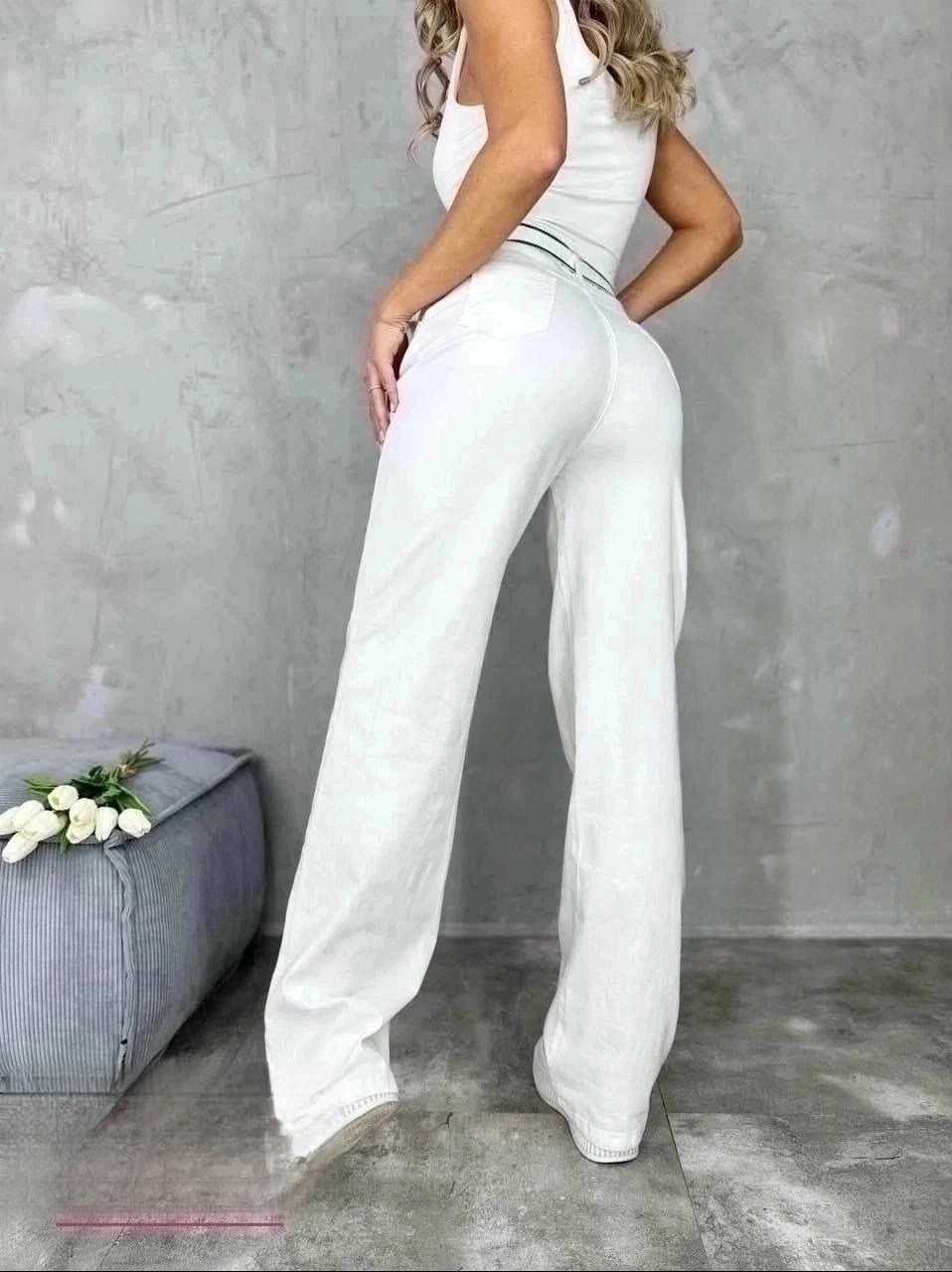 женские стильные брюки,джинсы брюки,женский брюки,джинсы белые,брюки трубы