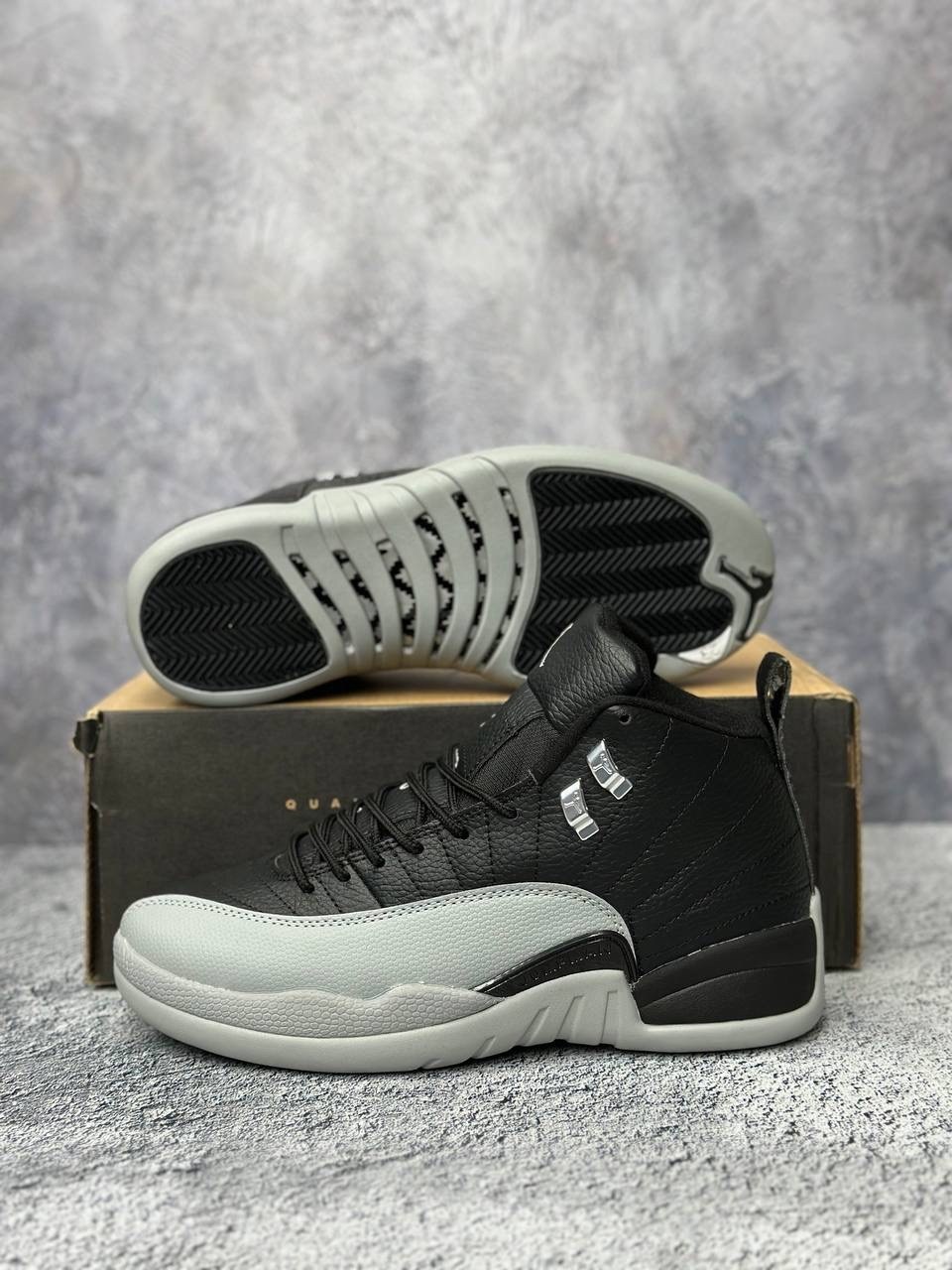 кроссовки air jordan 12 retro ps barons черный,кроссовки jordan 12 retro barons черный/серый,jordan retro 12,кроссовки nike air jordan 12 retro sp aj12,air jordan 12 retro