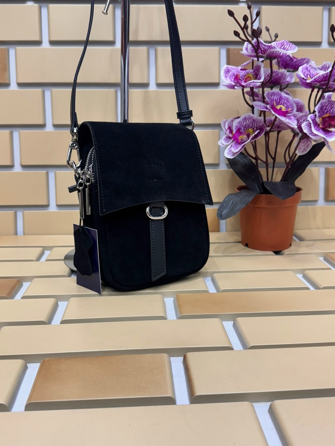 замшевая сумочка,замшевая сумка,сумка женская замшевая,женская сумка,сумка женская натуральная кожа и замша meyninger св3055 коричневый