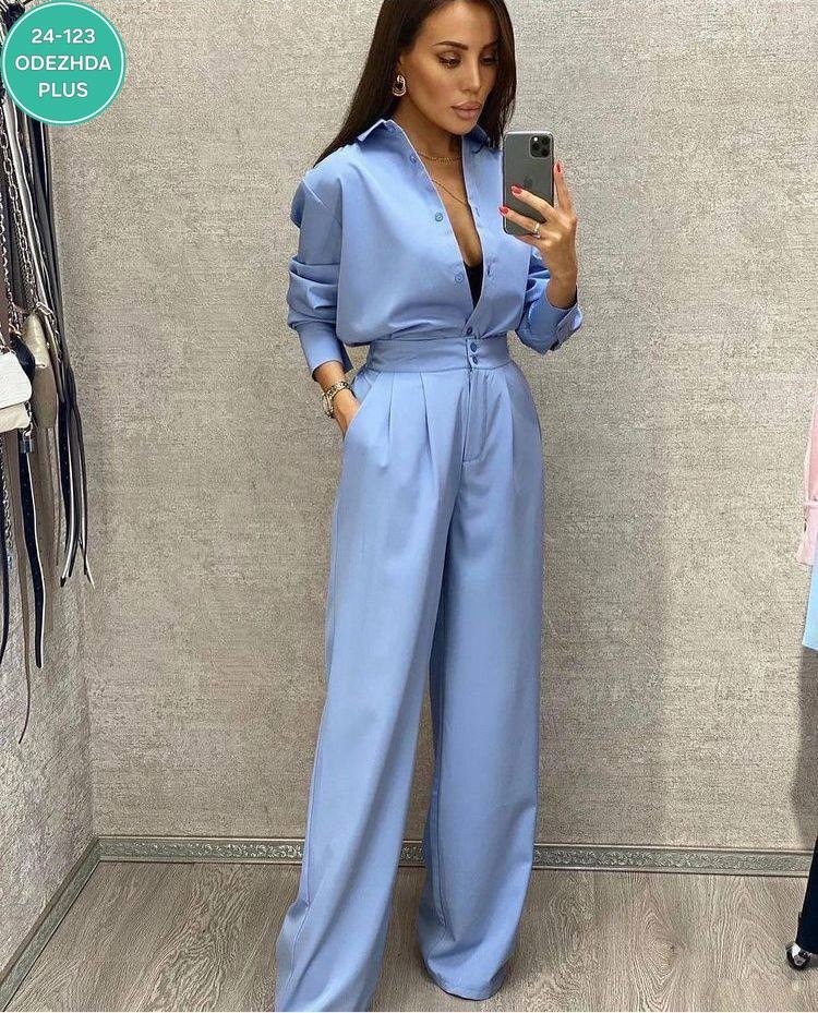 брючный костюм,брючный костюм женский 2026,свободный брючный костюм из креп костюмки,женский костюм с брюками,брючный костюм женский