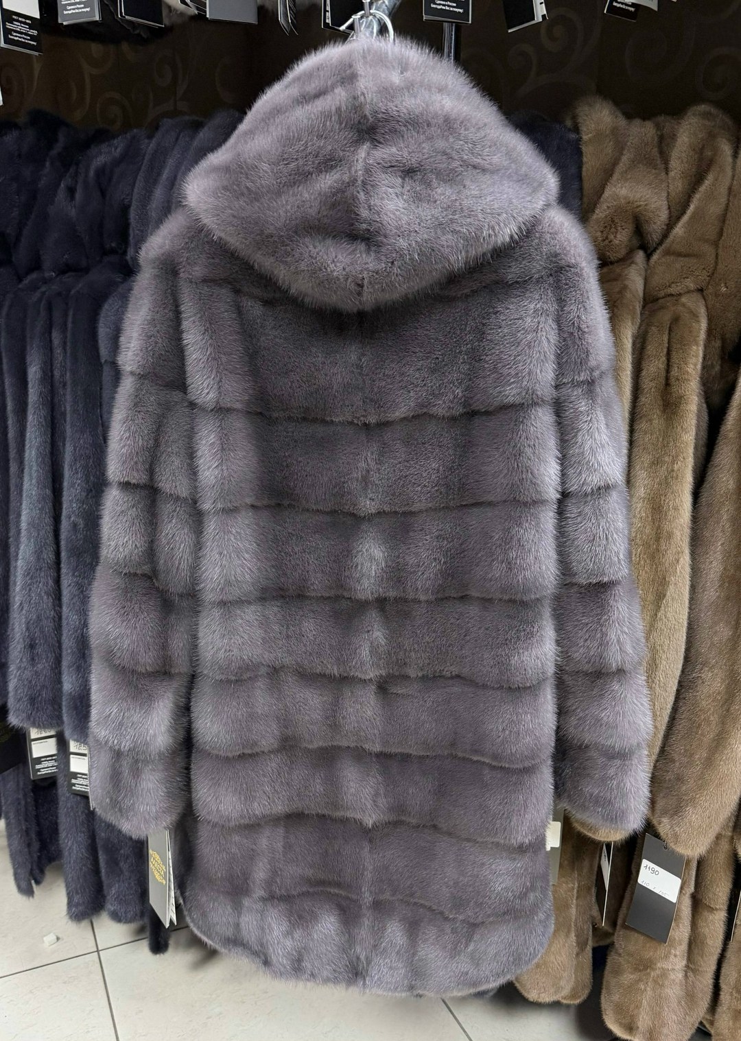 шубка из меха европейской норки с капюшоном цвет лаванда,шубка из меха европейской норки с капюшоном,шуба норковая,шуба норковая с капюшоном,шубка из меха европейской норки с капюшоном цвет капучино