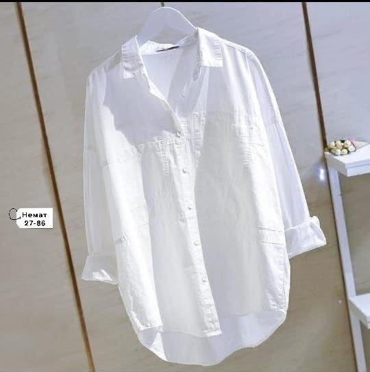 рубашка белая,белая рубашка женская корейская версия,рубашка женская oversize хлопок белый,длинная белая рубашка,женская белая рубашка