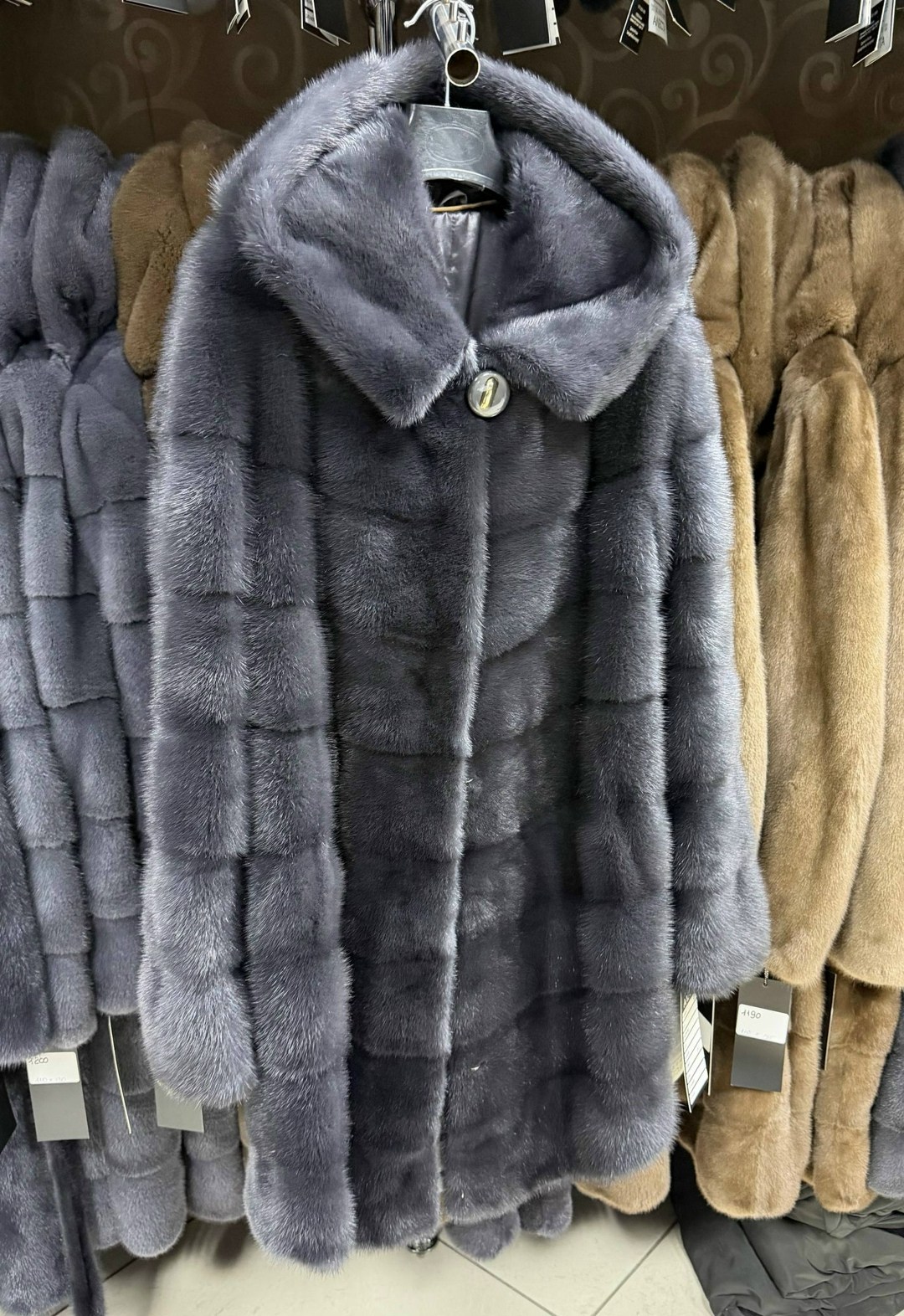 шубка из меха европейской норки с капюшоном цвет лаванда,шуба норковая,шубка из меха европейской норки с капюшоном,шуба норковая поперечка графит,шуба норковая в цвете графит