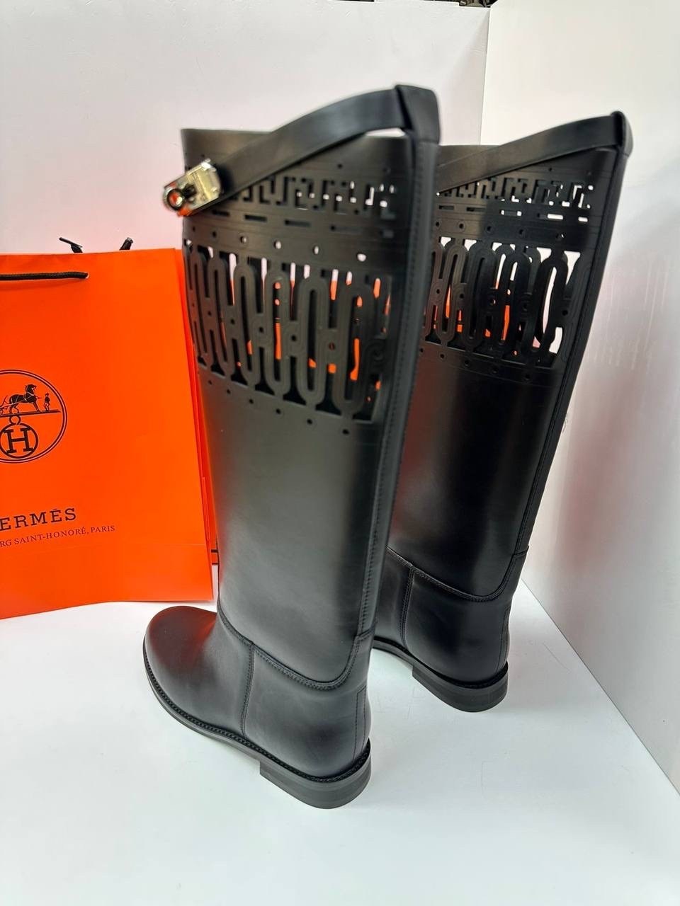 сапоги hermes,сапоги эрмес,сапоги hermes жокейские,сапоги hermes женские кожаные чёрного цвета,сапоги гермес