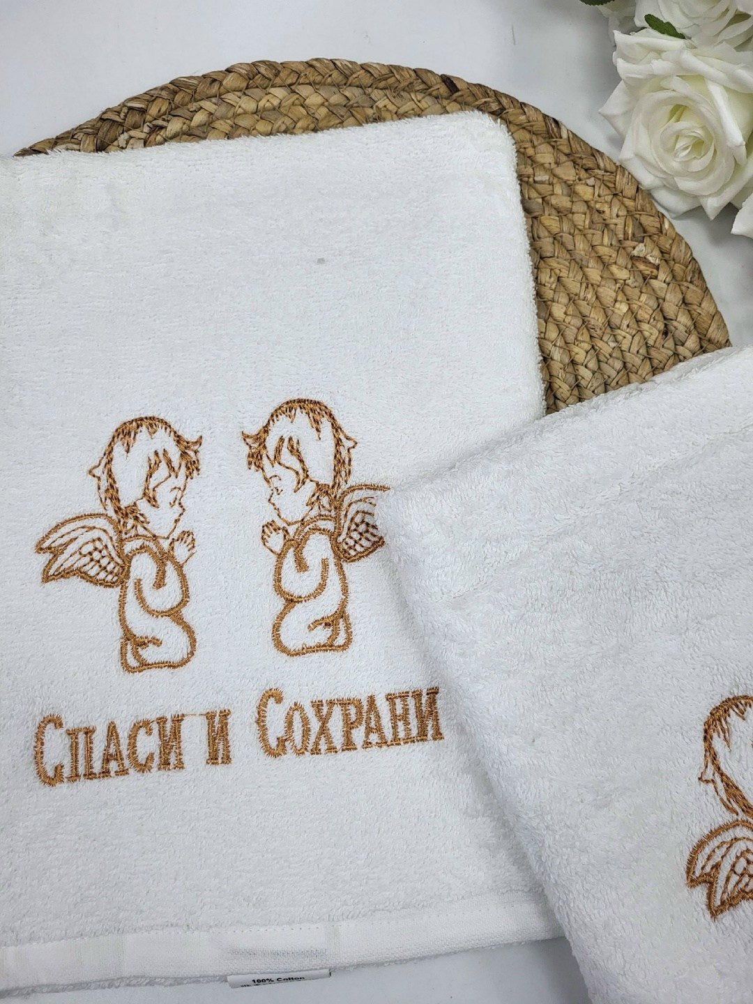 крестильное полотенце,крестильное полотенце с вышивкой,вышивка на полотенце,крестильные полотенца для крестных,полотенце для крещения