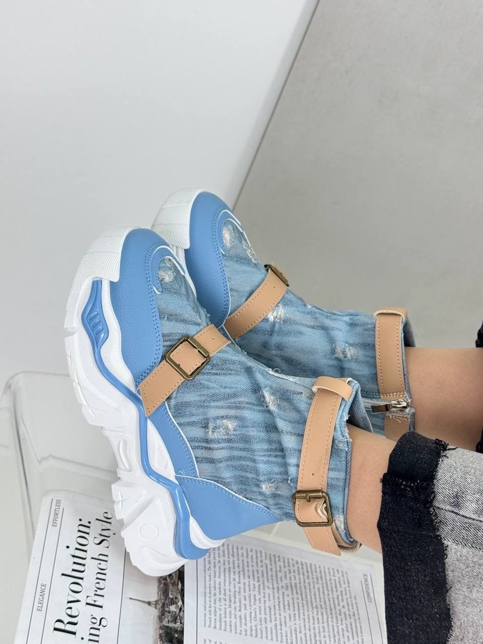 ,джинсовые ботинки,модные полусапожки,джинсовая ,женская