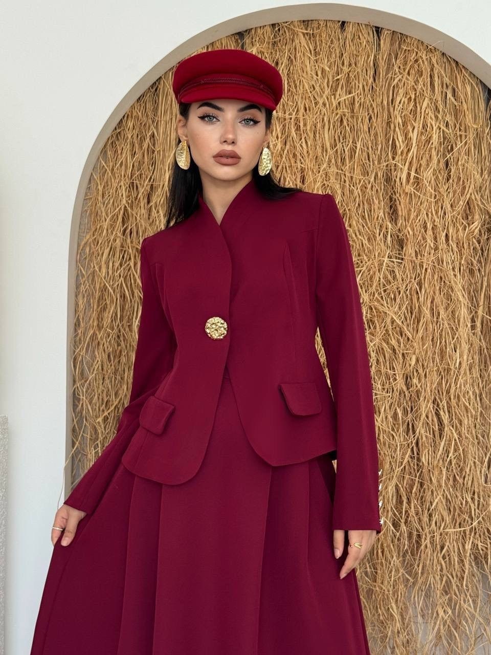 костюм,костюм pirs 5492 марсала,женские костюмы,костюм макси юбкой