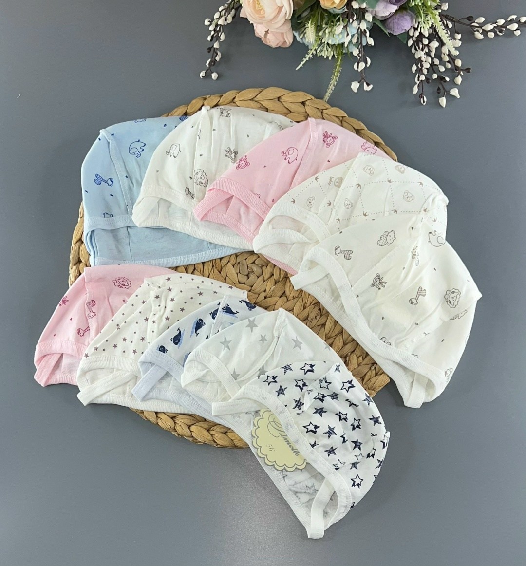 комплект чепчик,чепчик для новорожденного,детские чепчики,чепчики для новорожденных,чепчик ясельный трикотажный