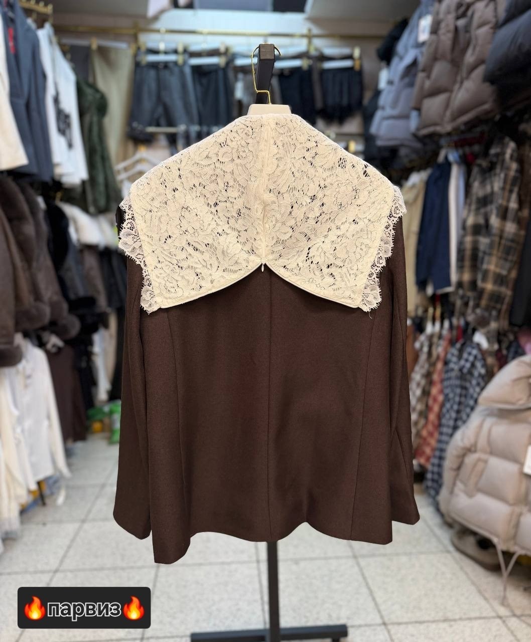 пиджак с кружевом женский,женская кофта,жакет,модные свитера,жакет 4forms однобортный приталенный на крючках горький шоколад