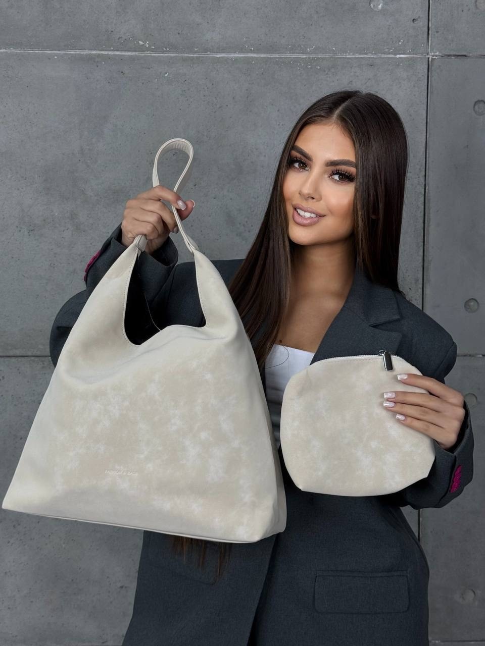 замшевая сумка,двойная большая сумка из искусственной замши для женщин,серая сумка,сумка,сумка-шоппер