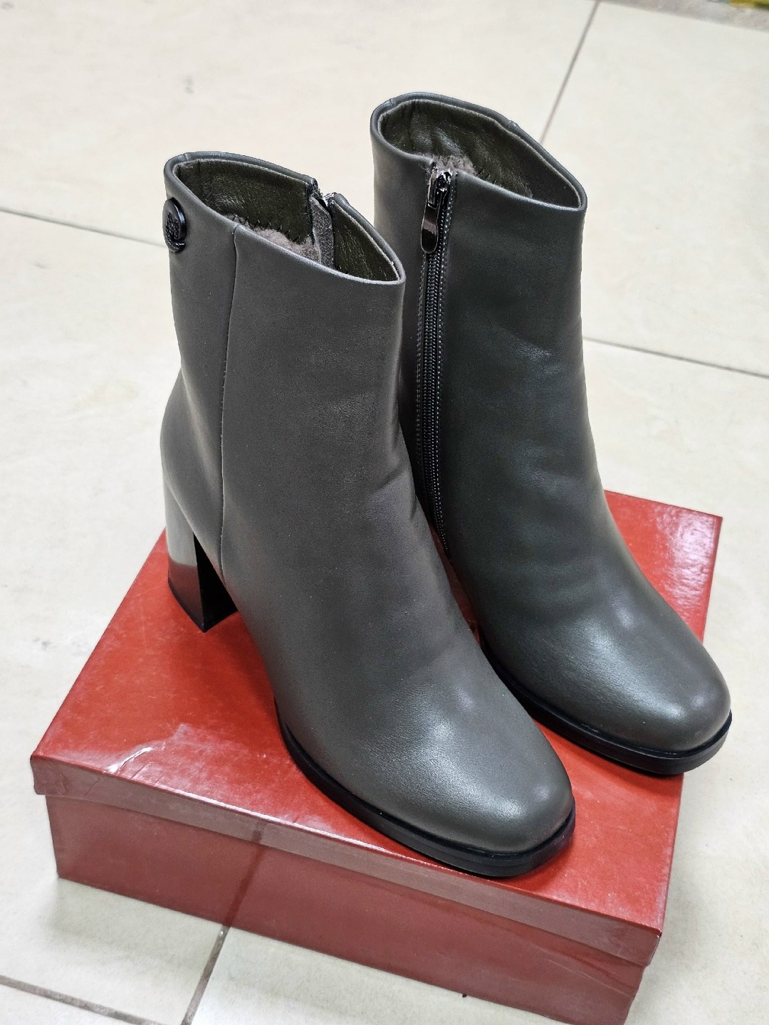 полусапожки,женские ботильоны,серые ботильоны,ботильоны baynezz,полусапоги