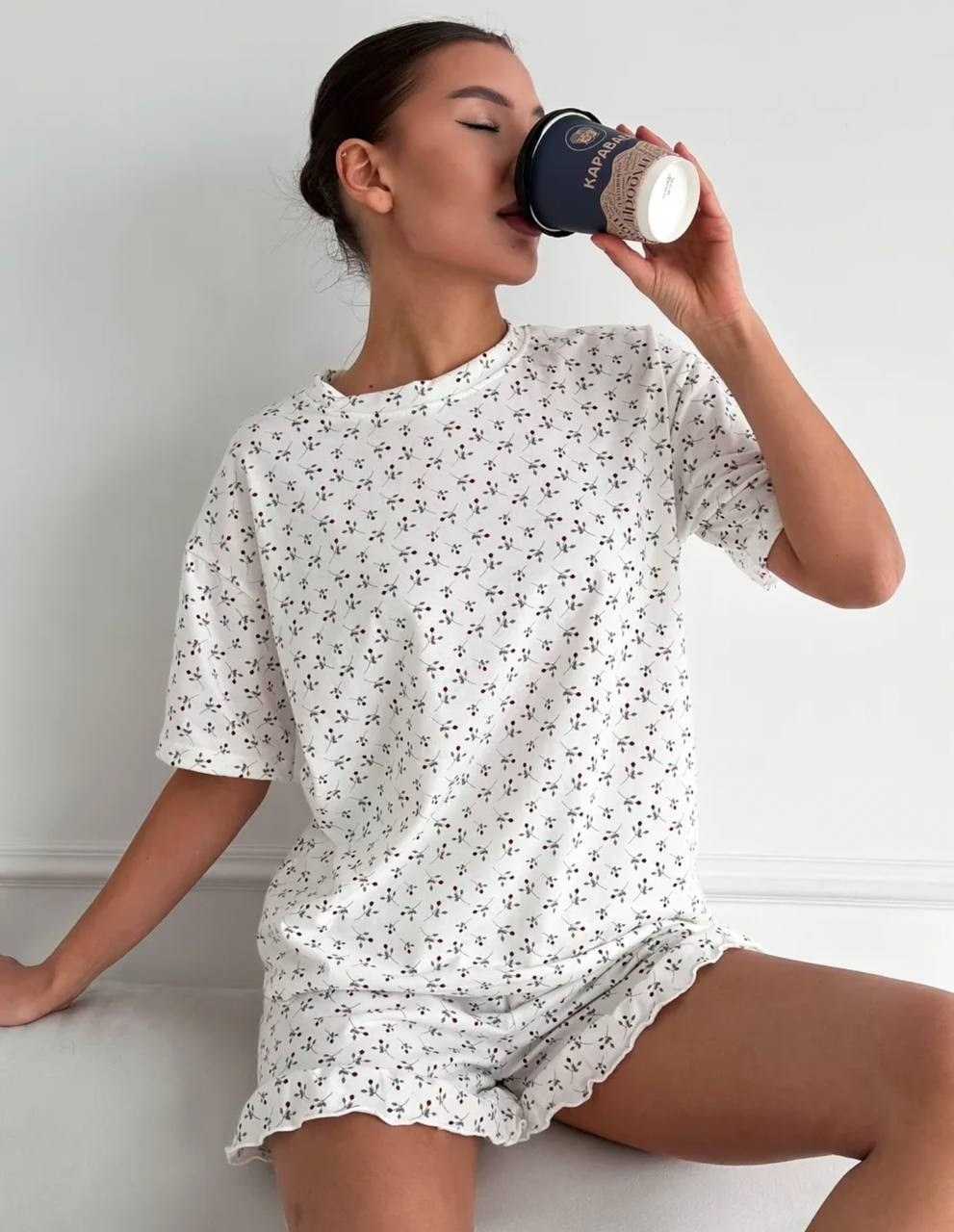 пижама с шортами хлопок roko 452859222,пижама с шортами и футболкой хлопок pizhamnovo 363509538,пижама с шортами и футболкой цветочки beamuuur,пижама с шортами женская,пижама с шортами