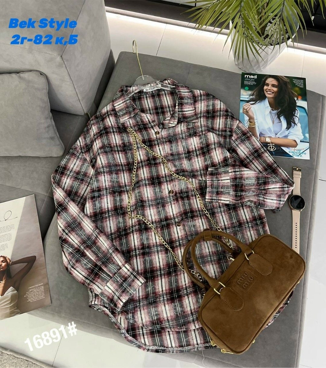 женская рубашка,рубашка женская 7007 "клетка № 4",рубашка теплая оверсайз в клетку betrendy wear,рубашка оверсайз в клетку thirteen brand,рубашка женская 7007 клетка