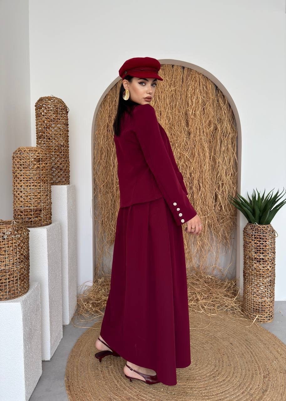 костюм,костюм pirs 5492 марсала,женские костюмы,костюм макси юбкой