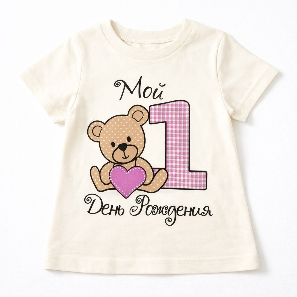 футболки для девочек,детская футболка с принтом "мне 1 годик",футболки для малыша,футболки детские,футболка для малышей девочек