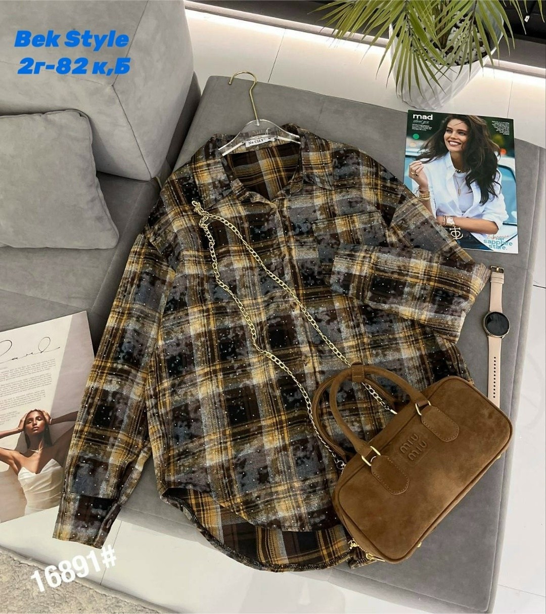 женская рубашка,рубашка женская 7007 "клетка № 4",рубашка теплая оверсайз в клетку betrendy wear,рубашка оверсайз в клетку thirteen brand,рубашка женская 7007 клетка