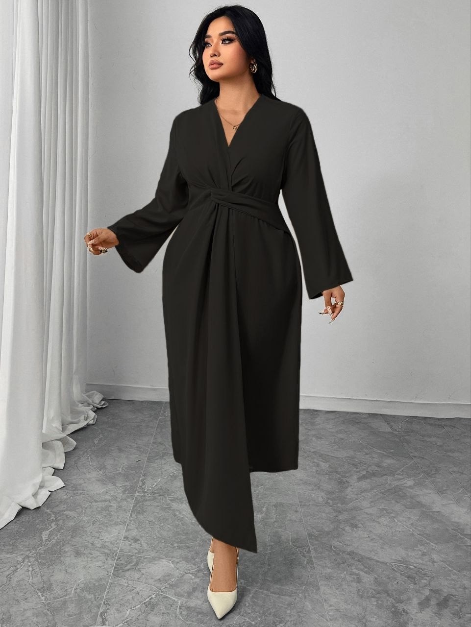 платье женская,платье модное,женское платье больших размеров,платье с запахом,платье