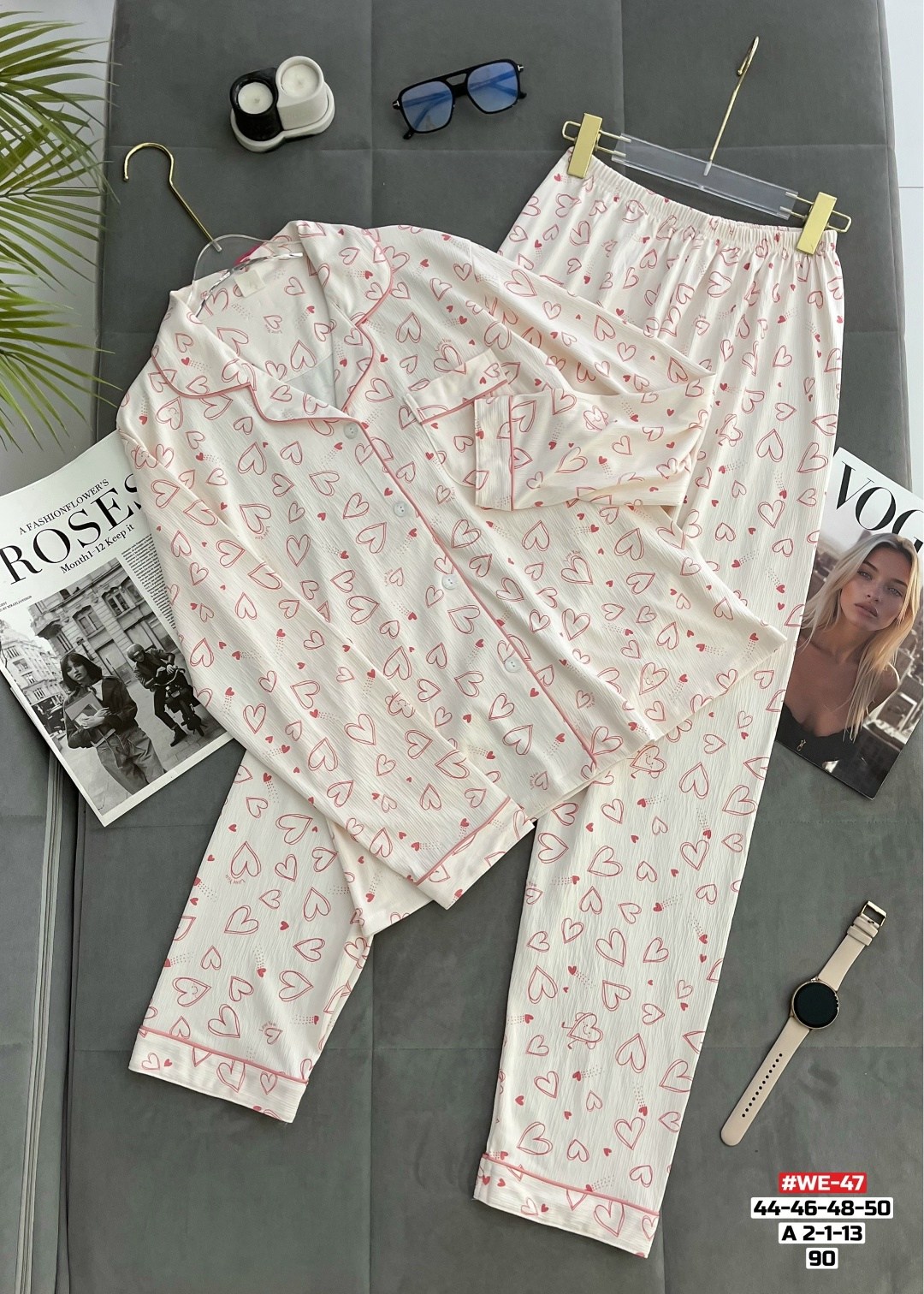 женская пижама,женская пижама с сердечками stayhome,пижама,женские пижамы двойки,домашняя одежда пижама