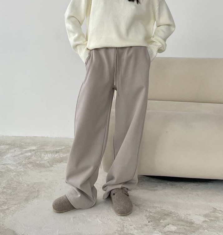 широкие брюки,серые брюки,женские брюки,брюки в спортивном стиле,женские свободные прямые брюки enjoyce