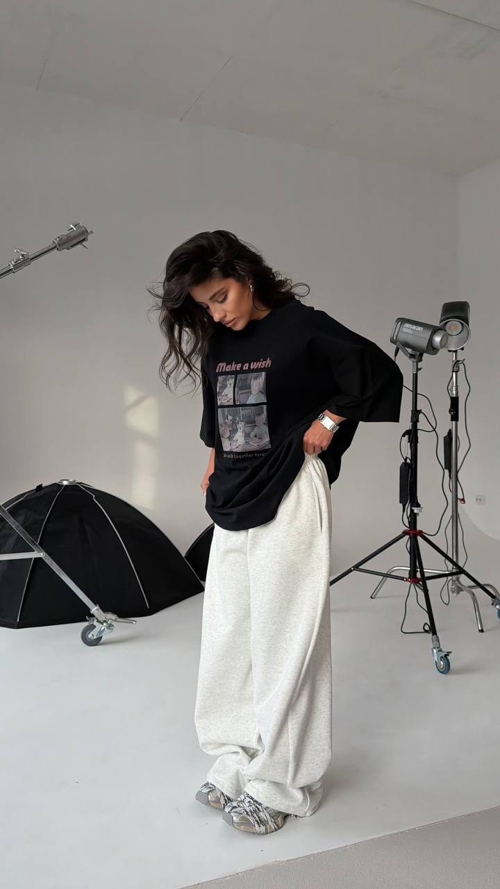 широкие брюки,серые брюки,женские брюки,брюки в спортивном стиле,женские свободные прямые брюки enjoyce