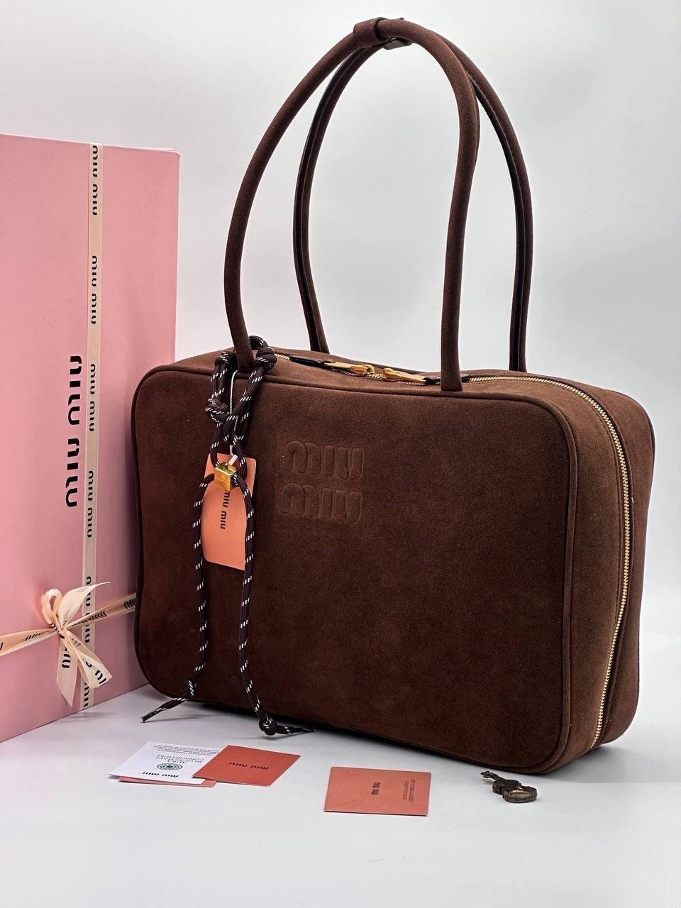 сумка женская замшевая тоут большая miu miu,сумка женская miu miu,сумка замшевая,сумка miu miu замшевая коричневая,сумка miu miu натуральная замша