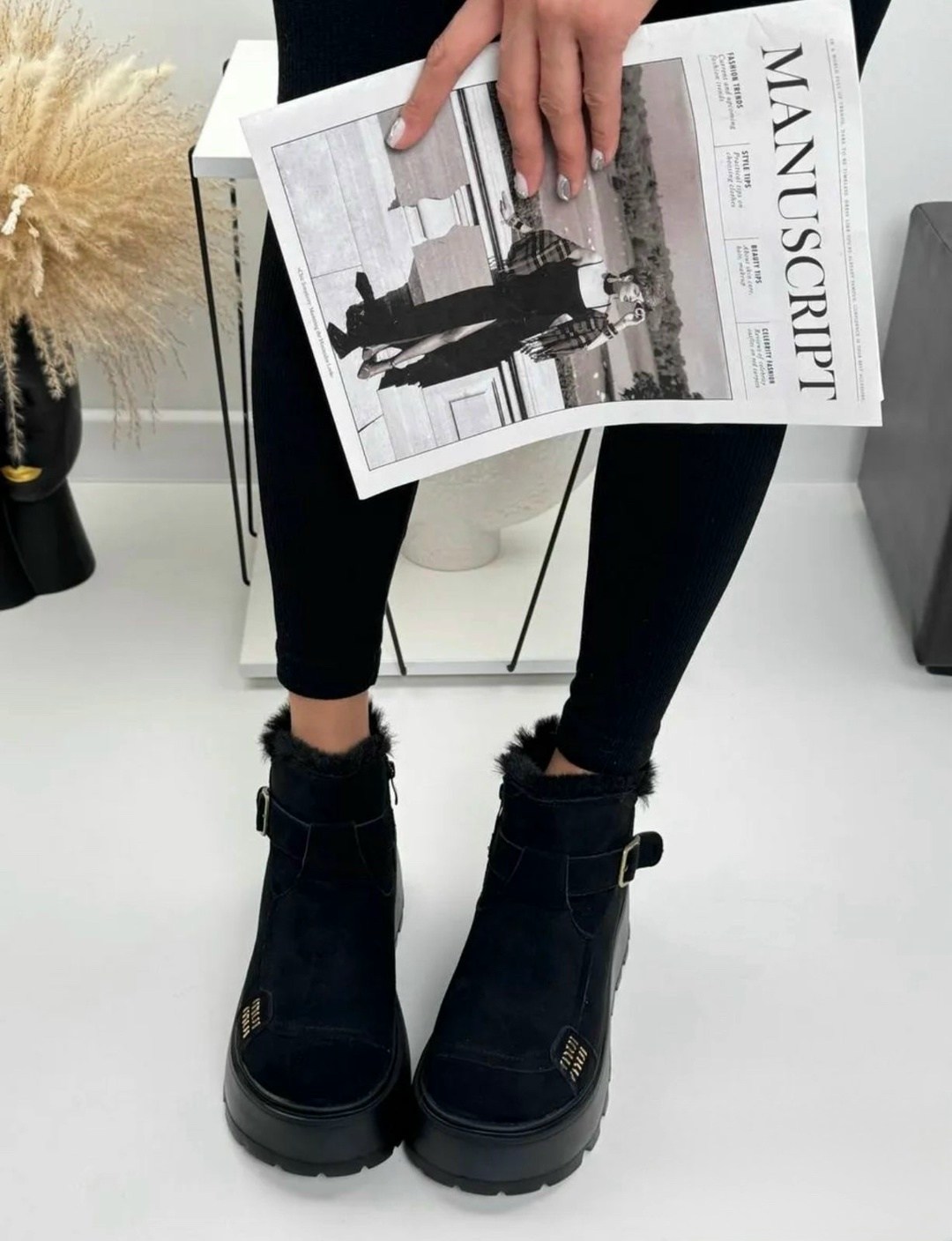 угги женские,угги женские зимние,,ботинки зимние замшевые на платформе derio 283000136,зимняя женская