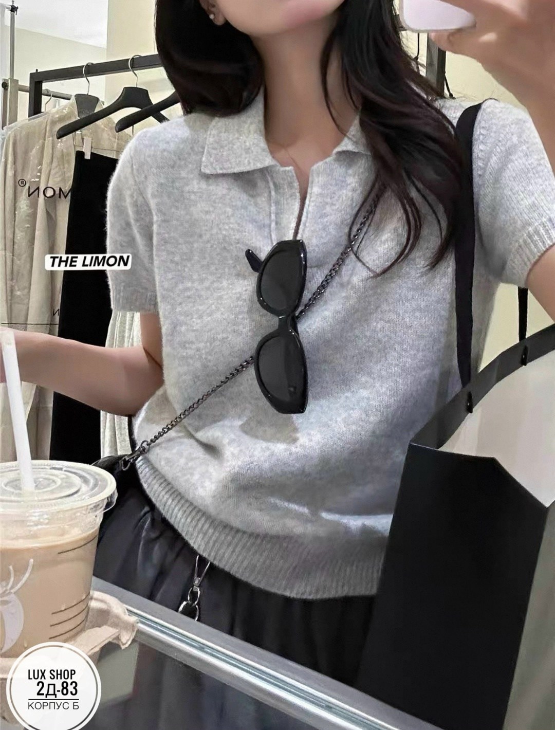 женская вязаная футболка с отложным воротником,повседневная рубашка,женская блузка,корейская одежда,элегантная вязаная женская свободная однотонная футболка с отложным воротником