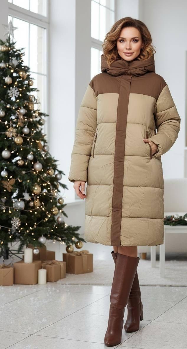 пуховик женский,длинные пуховики,пальто комбинированное,пуховик пальто,женская зимняя куртка