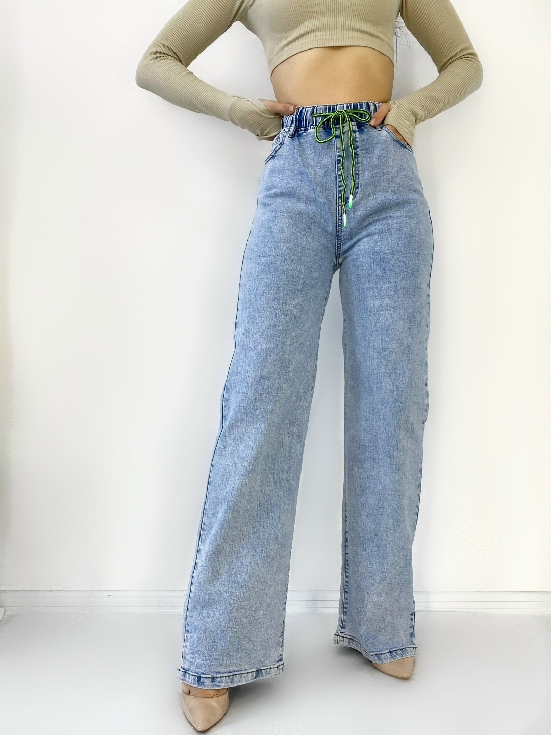 женские джинсы,джинсы широкие,джинсы широкие с высокой посадкой kenchin,джинсы широкие с высокой посадкой vailo,джинсы палаццо