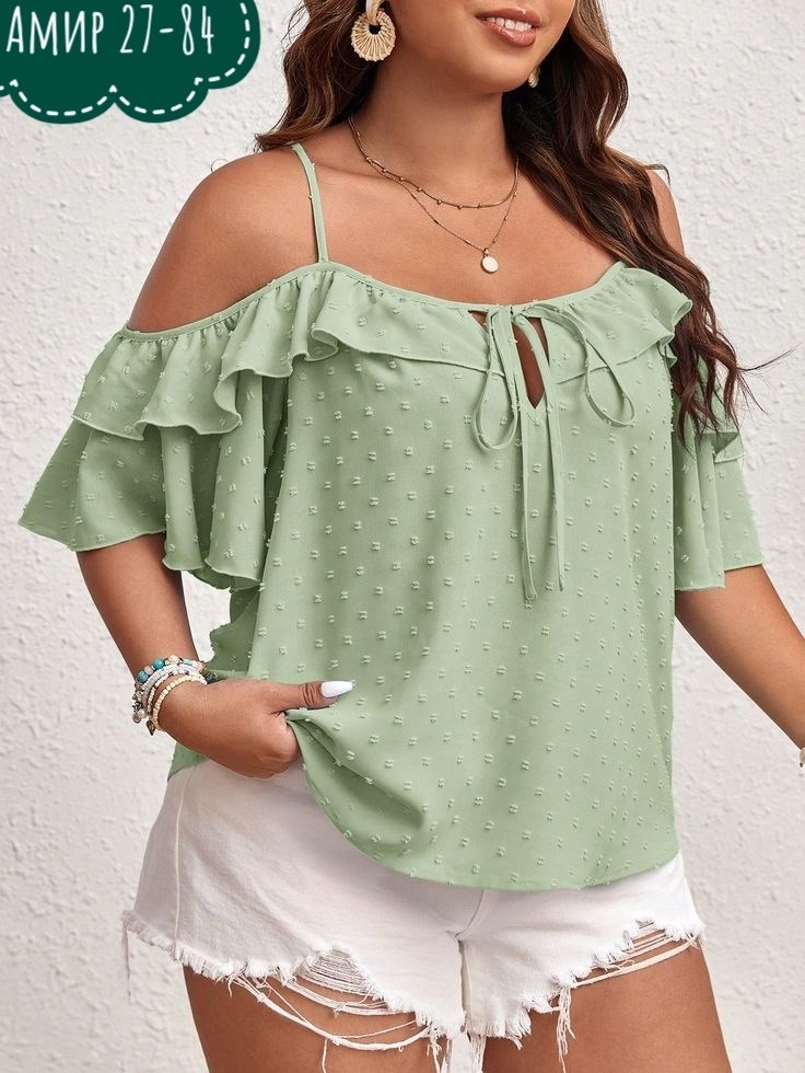 блуза с открытыми плечами,блузка с оборками,летние блузки,женские блузки больших размеров,туника большие размеров
