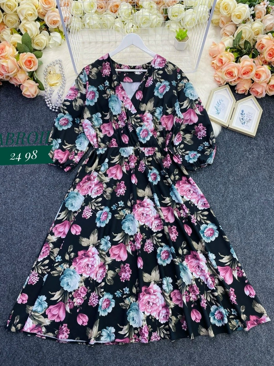 женское шифоновое платье с цветочным принтом,шифоновое платье женское,шифоновое платье с цветочным принтом,платье цветочки,женское шифоновое платье миди с цветочным принтом