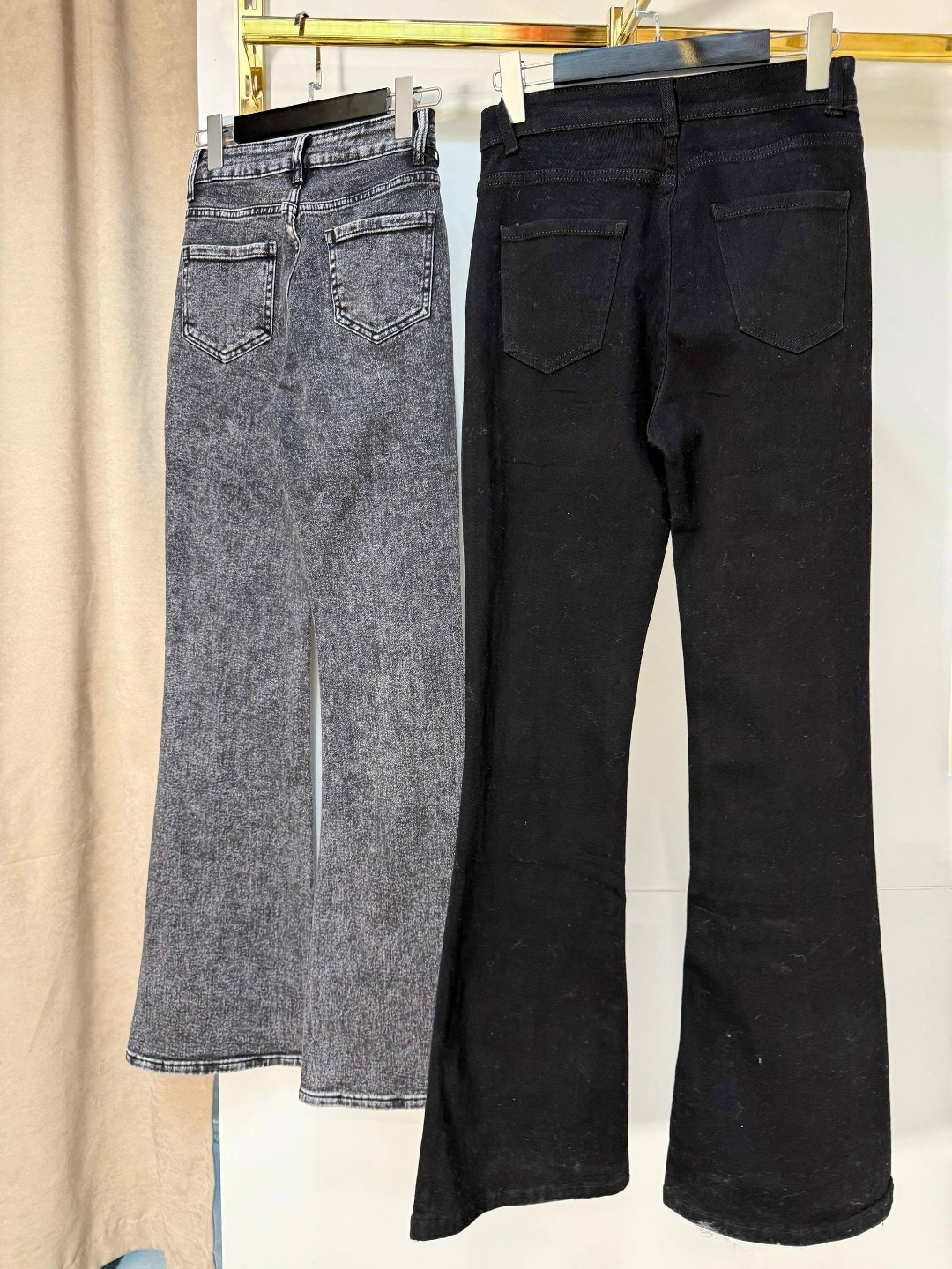 джинсы клеш,джинсы клеш женские,женские джинсы,джинсы,джинсы женские 7007 "однотонные-клеш № 1" серые