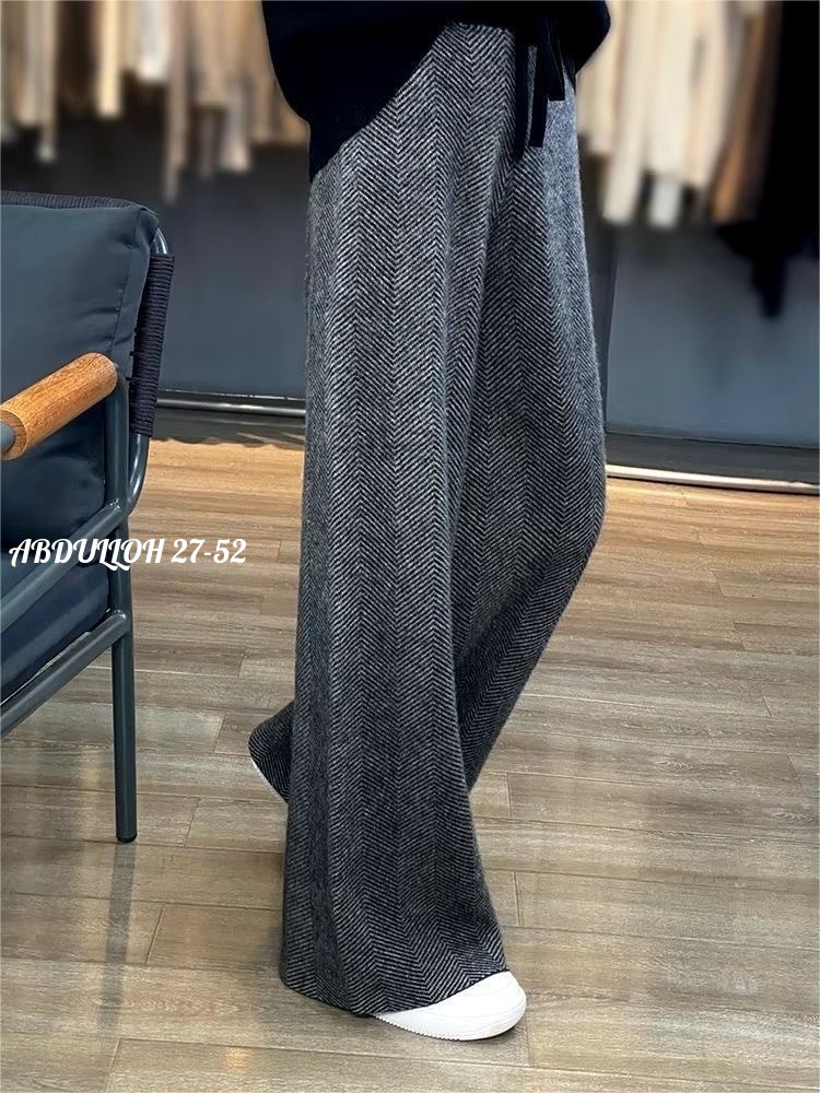 штаны палаццо женские трикотажные,вязаные брюки,широкие женские брюки,кашемировые женские штаны,женские брюки