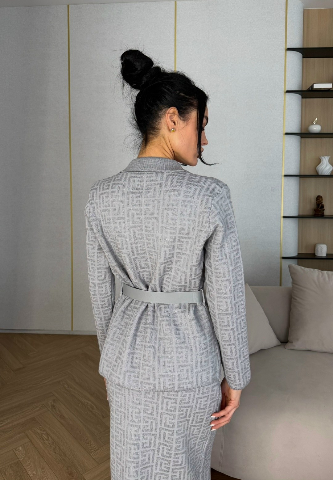 костюм с юбкой миди,твидовый костюм,женский костюм с юбкой,костюм с юбкой,белый твидовый костюм с юбкой