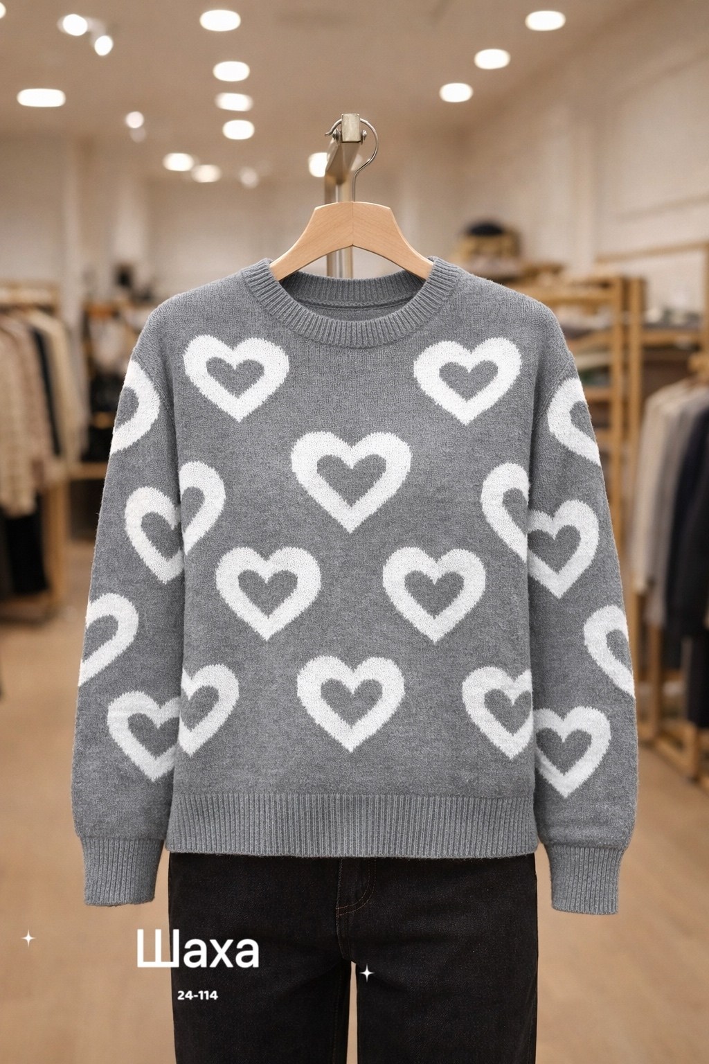 свитер женский,женский трикотажный свитер теплый пуловер оверсайз с сердечками,свитер,вязаные свитера женские,кашемировый свитер женский