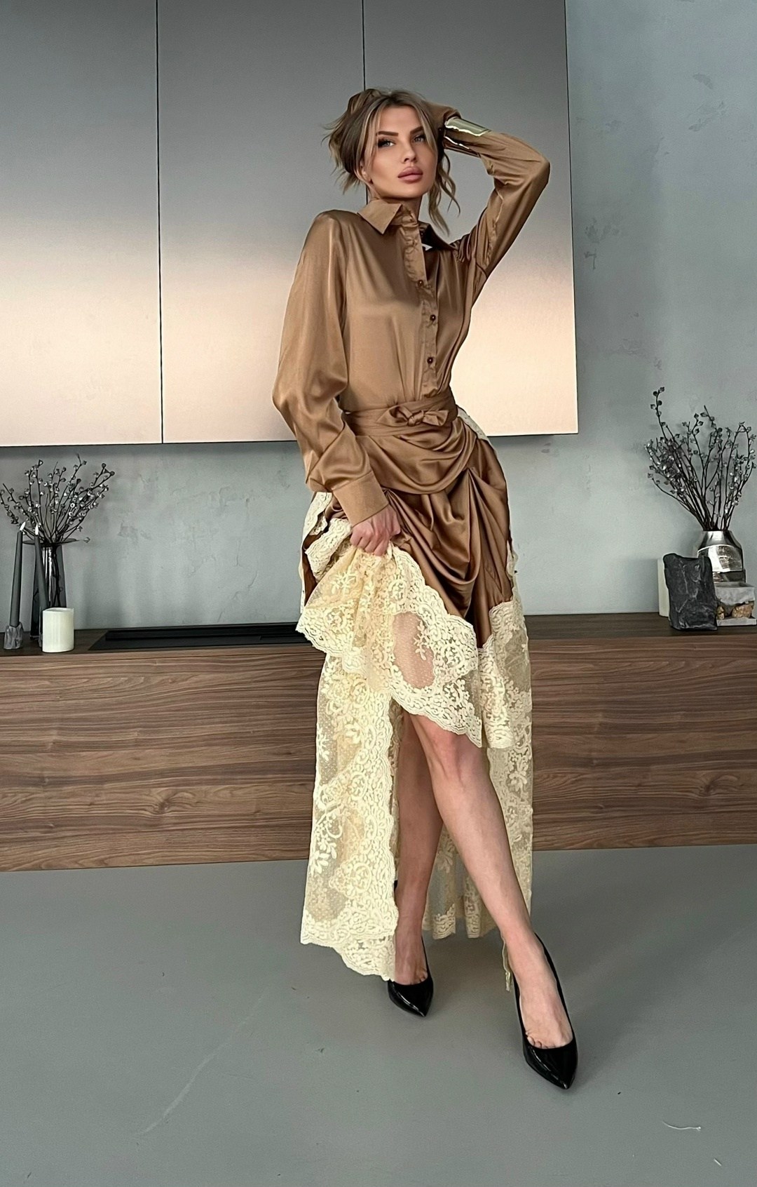 атласное платье,платье винтажное,шелковое платье,платье,шелковое платье кофейного оттенка