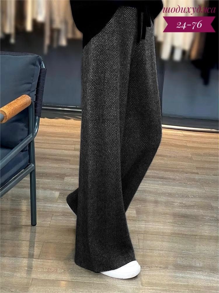 широкие брюки,брюки женские,брюки кашемир,lhzsyy женские шерстяные брюки,трикотажные брюки