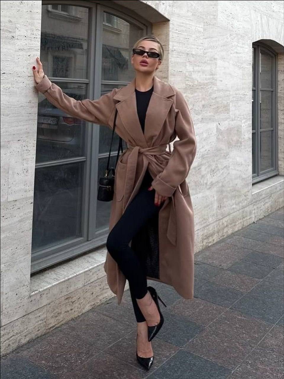 пальто халат осень vittoria vicci 101310828,пальто женское,пальто miltex бежевое,пальто халат,пальто женское бежевое