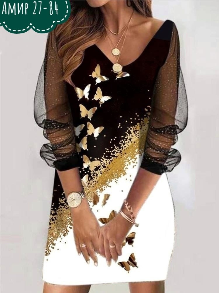 нарядное платье,женское платье,модное платье,платье градиент,женское модное платье