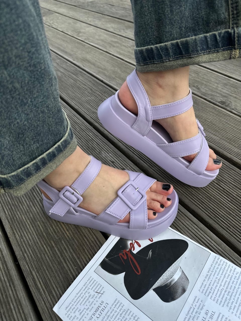 ,женские сандалии,босоножки на платформе,босоножки женские,сиреневый босоножки на платформе