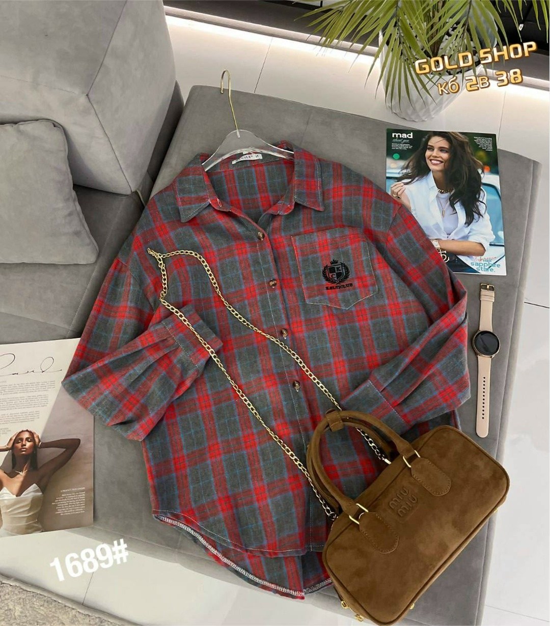 женская рубашка в клетку,женская рубашка,женская рубашка оверсайз в клетку,рубашка в клетку женская оверсайз thirteen brand,рубашка в клетку