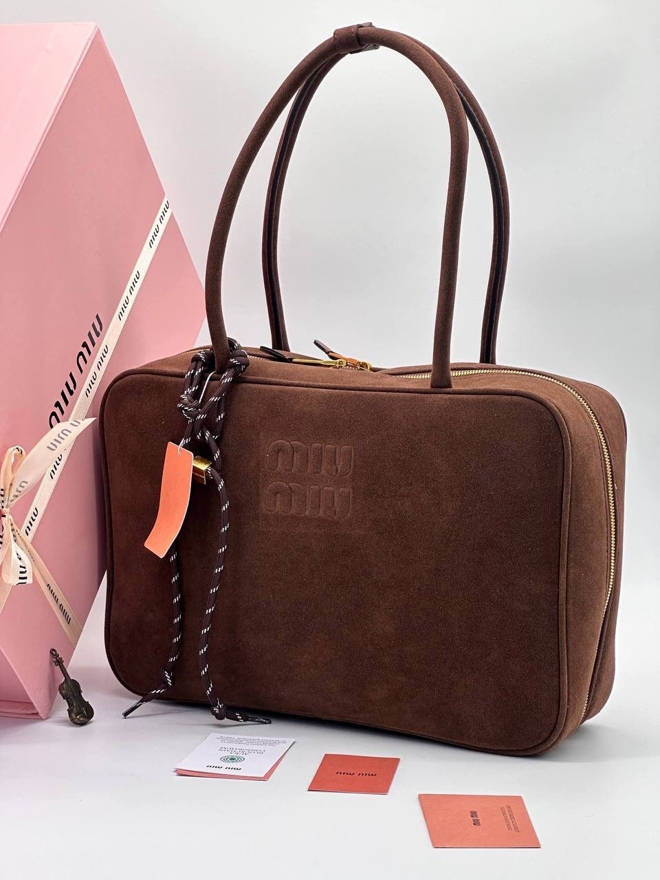 сумка женская замшевая тоут большая miu miu,сумка женская miu miu,сумка замшевая,сумка miu miu замшевая коричневая,сумка miu miu натуральная замша